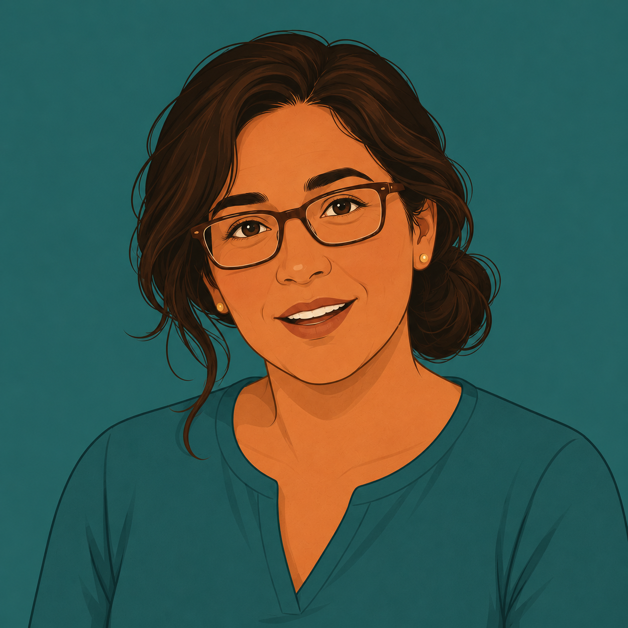 Mara Reyes, illustrated host of The Liver Translator